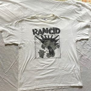 2006 Rancid Give Em The Boot Album Cover T-Shirt White size XL